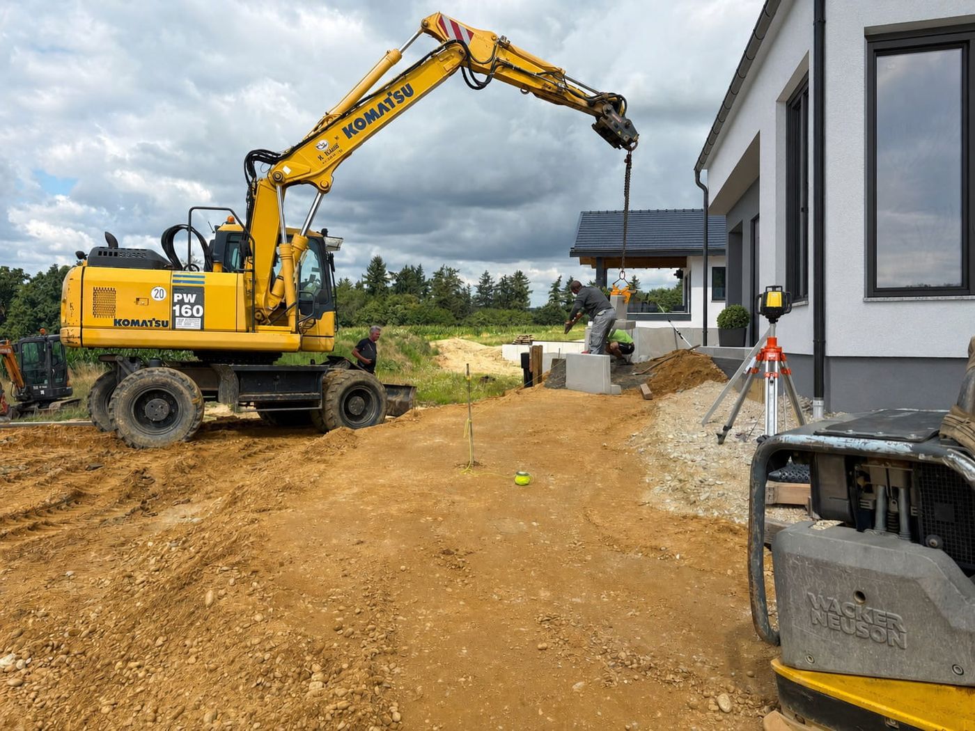 Rimböck Baustelle mit Bagger im Rottal-Inn